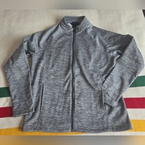 North End Screen Print Gray Full-Zip Jacket Ladies S Med